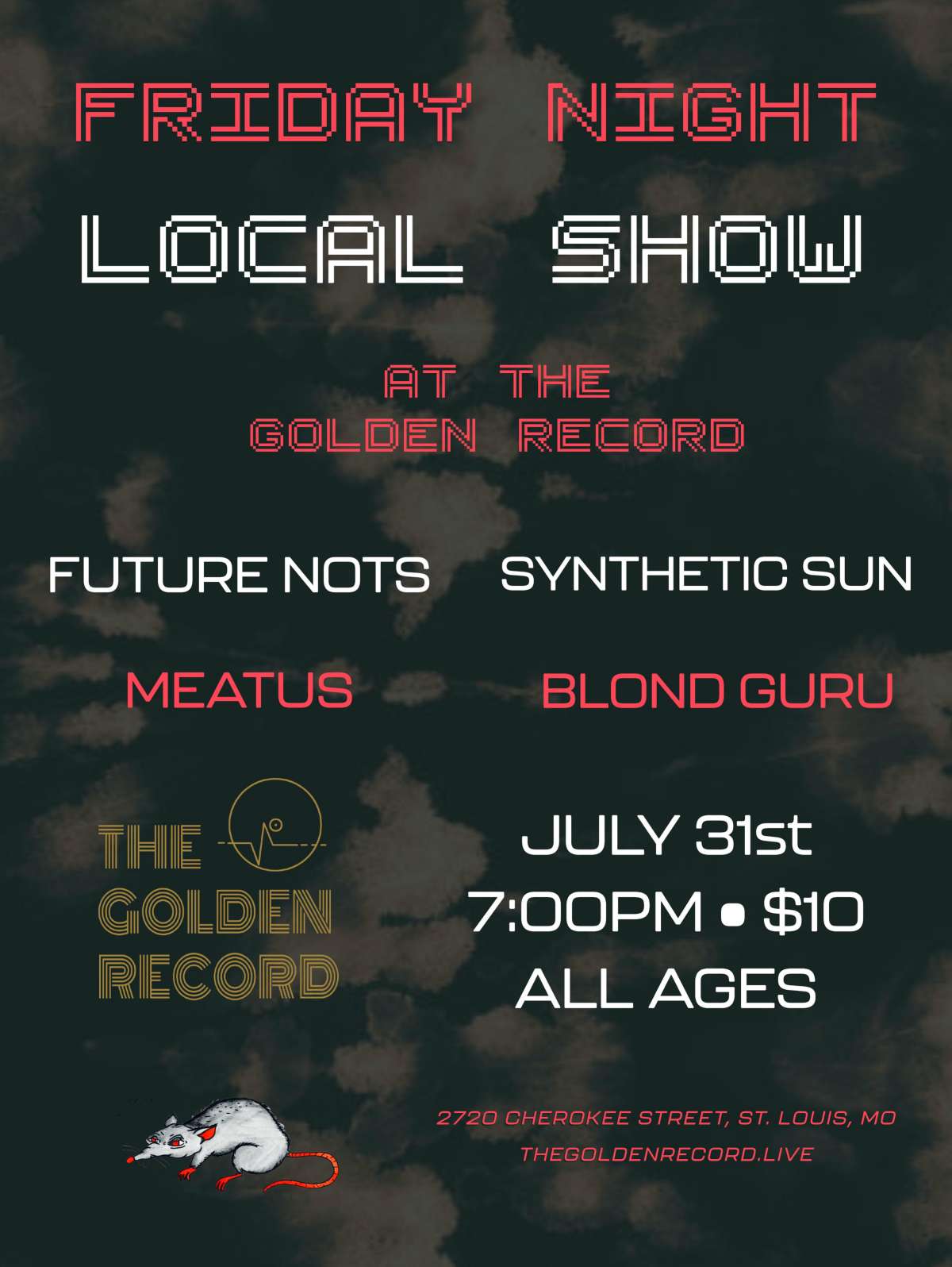 Future Nots, Synthetic Sun, Meatus + Blond Guru
