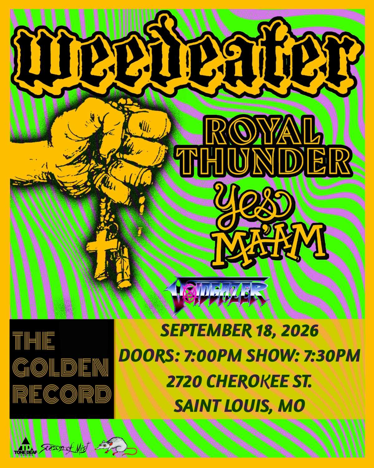 Weedeater w/ Royal Thunder, Yes Ma’am + Voidgazer