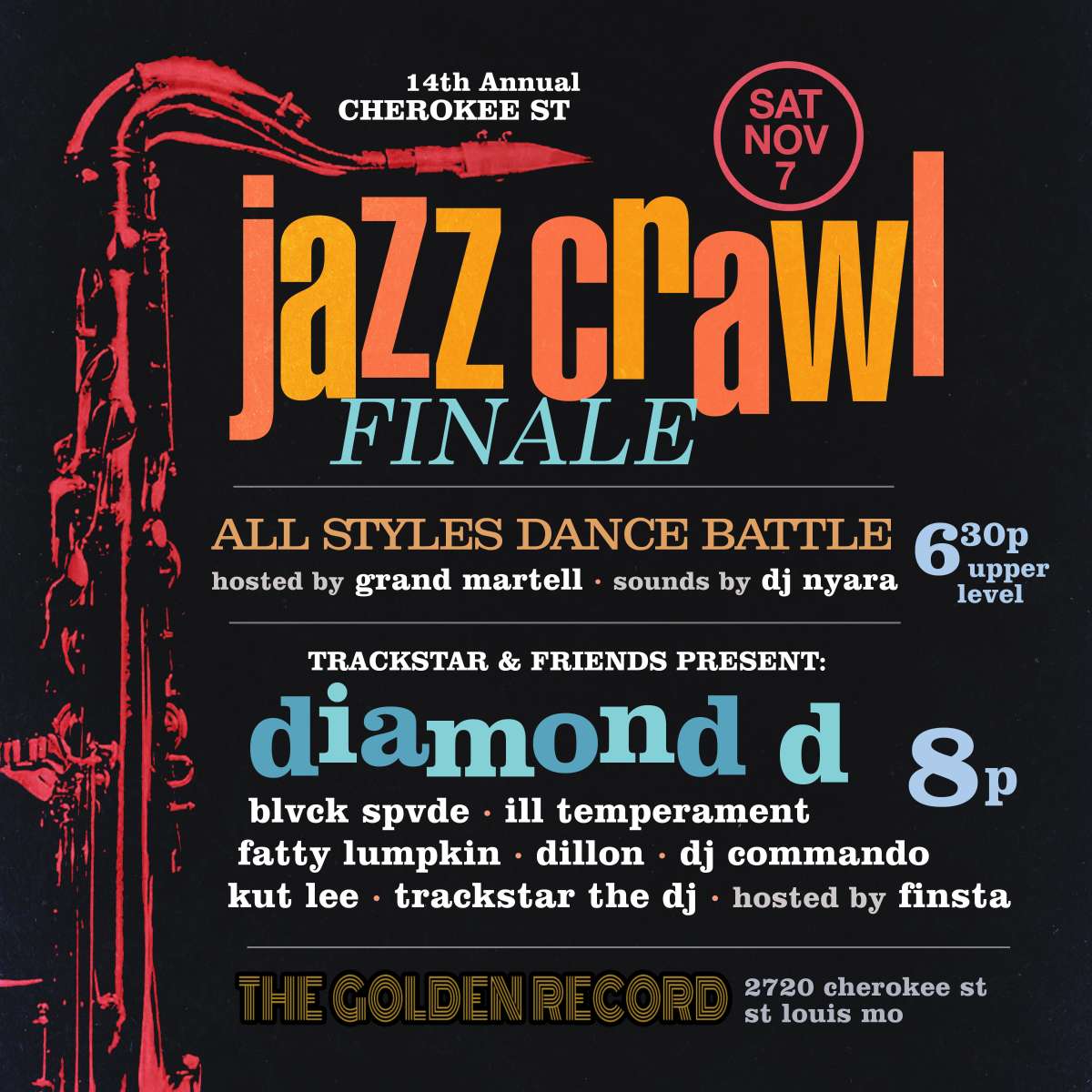 Cherokee Street Jazz Crawl Finale and All-Styles Dance Battle: Featuring Diamond D and Blvck Spvde
