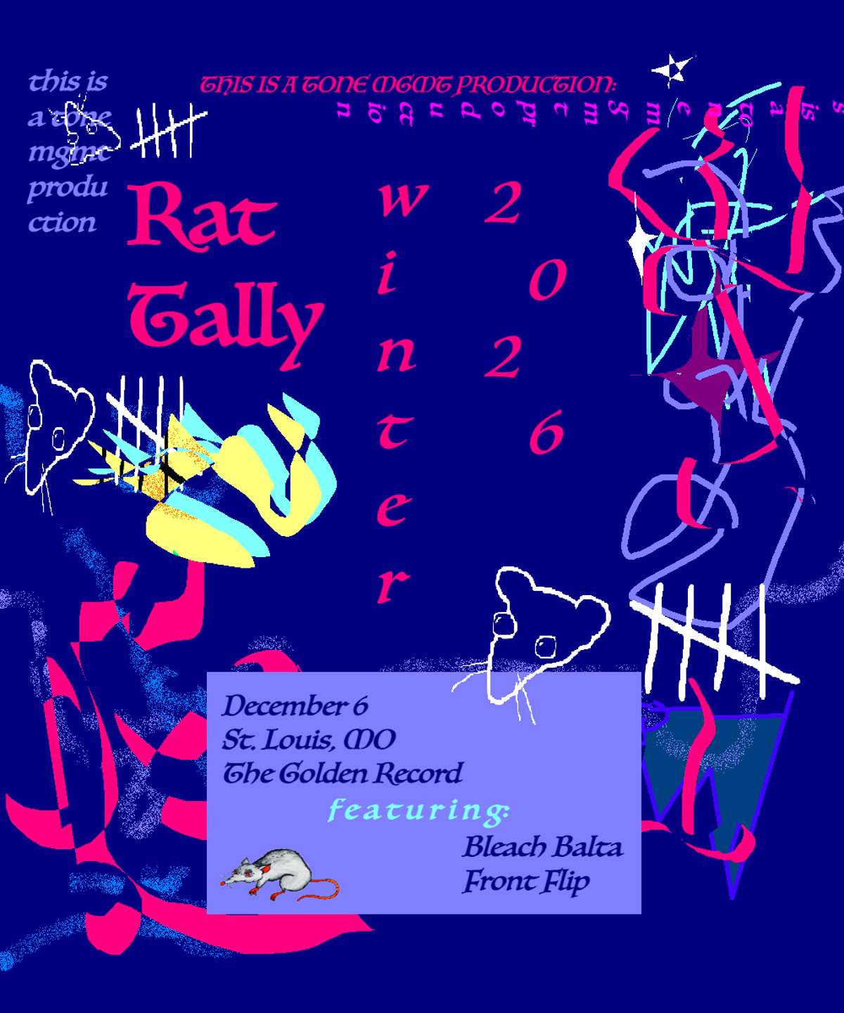 Rat Tally (CH), Bleach Balta + Front Flip